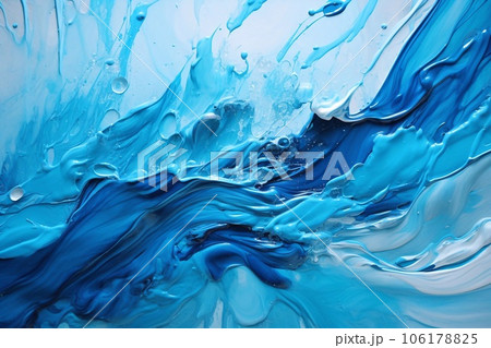 Abstract blue wave background. Illustration AI Generative 106178825