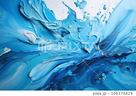 Abstract art blue paint background with liquid fluid grunge texture, generative AI Abstract art blue paint background with liquid fluid grunge texture, generative AI 106178829