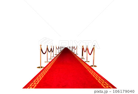Closed event of vip zone delimited by barriers red rope line 106179040