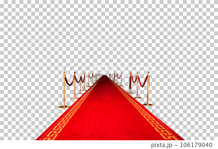 Closed event of vip zone delimited by barriers red rope line 106179040