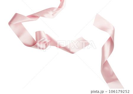 Image of pink satin ribbon for decoration 106179252