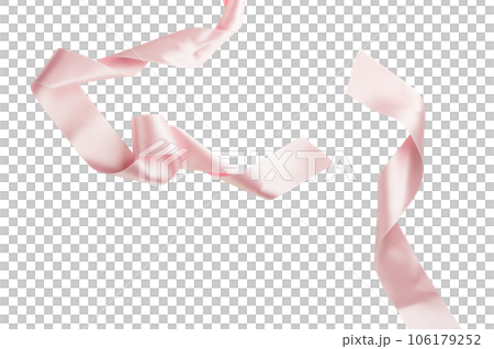 Image of pink satin ribbon for decoration 106179252