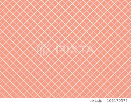 サーモンピンク色の斜めチェック背景のイラスト素材 [106179573] - PIXTA