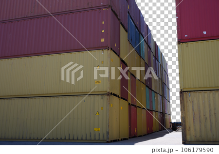 Cargo depot in the port ready for interntional shipment 106179590