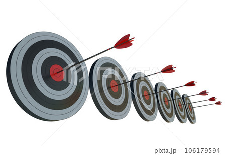 Target to hit, concept of aim for business...のイラスト素材 [106179594] - PIXTA