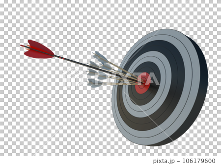 Target to hit, concept of aim for business success. 3d render Target to hit, concept of aim for business success. 3d render 106179600