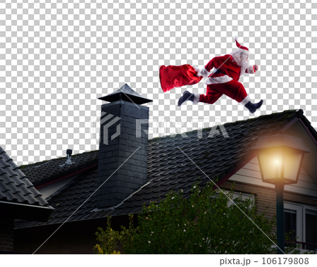 Santa claus ready to deliver presents for christmas 106179808