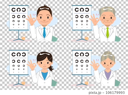 Vector illustration material of an ophthalmologist 106179993