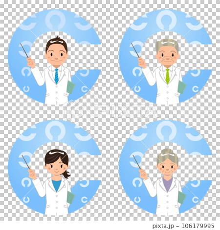 Vector illustration material of an ophthalmologist Vector illustration material of an ophthalmologist 106179995