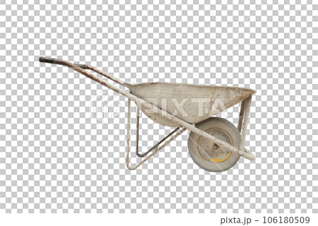 Isolated dirty barrow used for masonry work Isolated dirty barrow used for masonry work 106180509