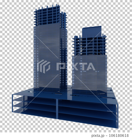 Isolated 3d rendering of a skyscraper business project Isolated 3d rendering of a skyscraper business project 106180618