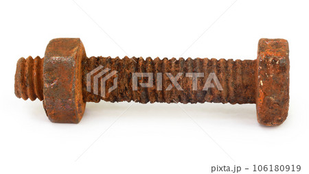 Rusty bolt and nut 106180919