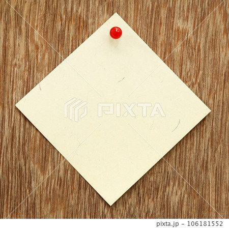 Blank notice with pushpin Blank notice with pushpin 106181552