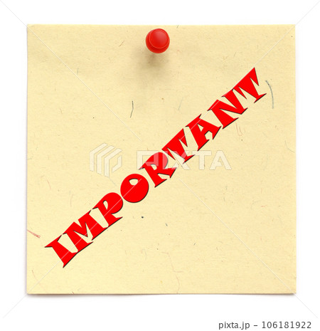 Notice written IMPORTANT 106181922
