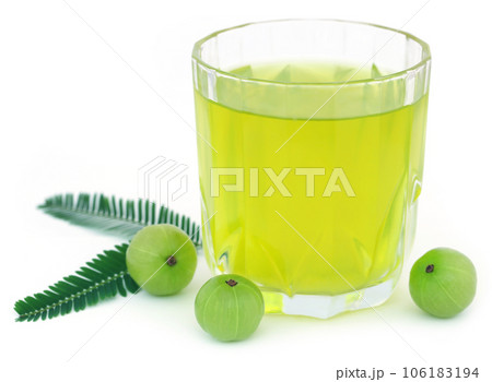 Herbal amla juice with fresh fruits 106183194