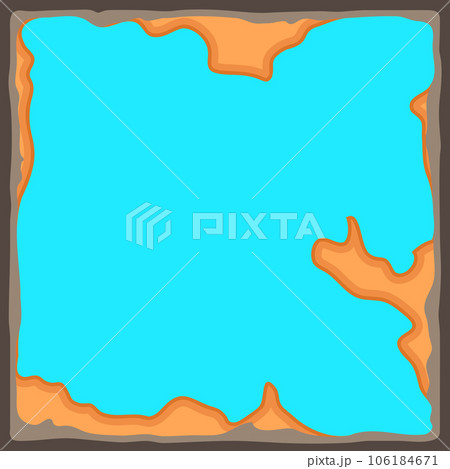 Ancient ceramic tile. Wall or floor texture. Decorative antique stone ornament. 106184671