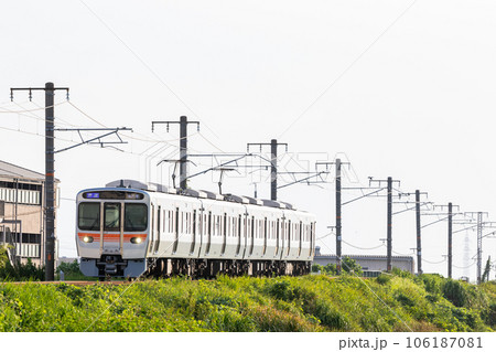 【関西本線】築堤区間を通過する快速列車 106187081