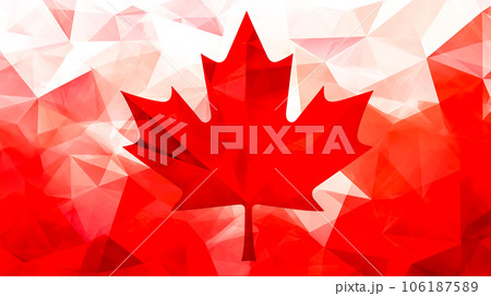 red maple leaf on red and white background, symbol of Canada red maple leaf on red and white background, symbol of Canada 106187589