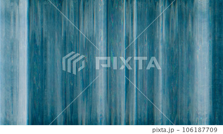 Glitch texture. Abstract design. Green background. Gradient light blue turquoise surface with blurred distortion lines pattern. 106187709