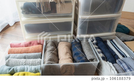 服の整理整とん|衣替え・断捨離イメージ 服の整理整とん|衣替え・断捨離イメージ 106188379