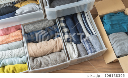 服の整理整とん|衣替え・断捨離イメージ 服の整理整とん|衣替え・断捨離イメージ 106188396