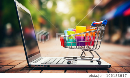 The topic of online shopping and online shopping. High quality photo 106188617