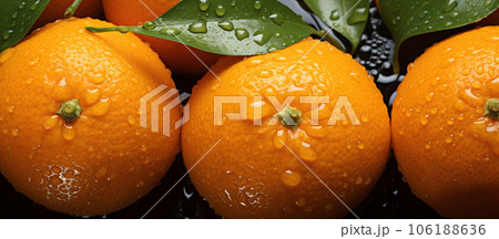 Citrus harvest, mouth-watering orange oranges with water drops. High quality photo Citrus harvest, mouth-watering orange oranges with water drops. High quality photo 106188636