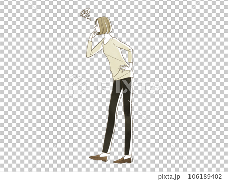 側身陷入困境的女人 106189402