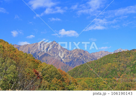 北アルプス後立山連峰　秋の鹿島槍ヶ岳 106190143