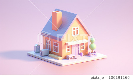 Tiny Cute 3D Home: A Miniature Wonderland of Adorable Charm 106191166