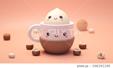 Adorable Miniature 3D Coffee Sculpture 106191180