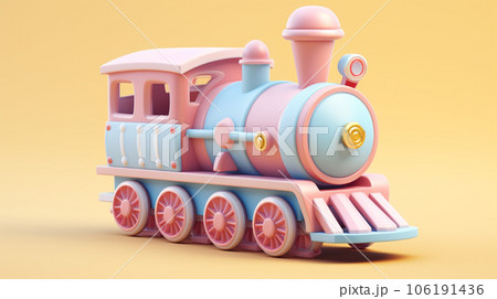 Adorable Miniature 3D Train Locomotive Delights the Imagination 106191436