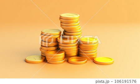 Enchanting Miniature 3D Gold Treasure Heap 106191576