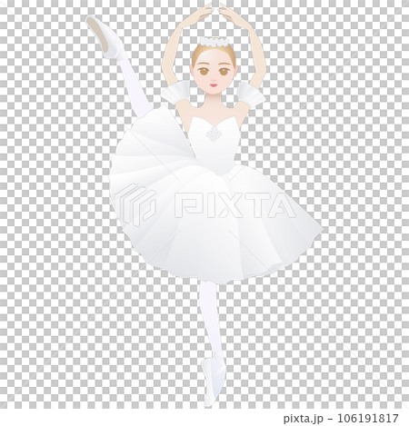 Illustration of a dancer_An image of a ballerina dancing the role of Sylphide 106191817