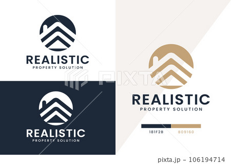 Minimal real estate logo. Feminine home property logo icon vector template Minimal real estate logo. Feminine home property logo icon vector template 106194714