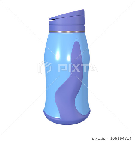 3D icon water bottle rendered isolated on the colored background 106194814