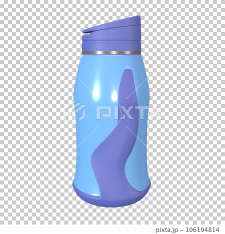 3D icon water bottle rendered isolated on the colored background 106194814