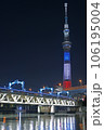 トリコロールカラーの東京スカイツリー 106195004