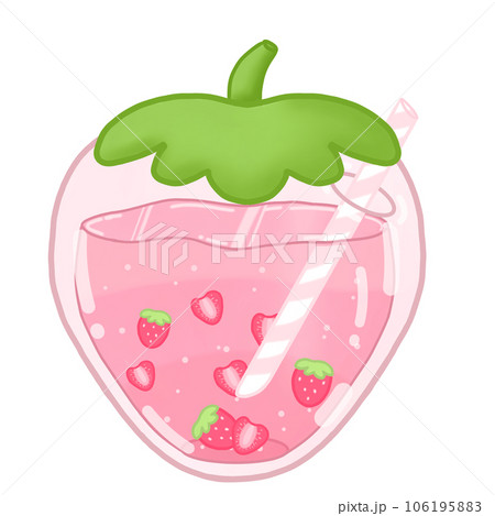 strawberry juice in bottle 106195883