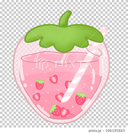 strawberry juice in bottle 106195883