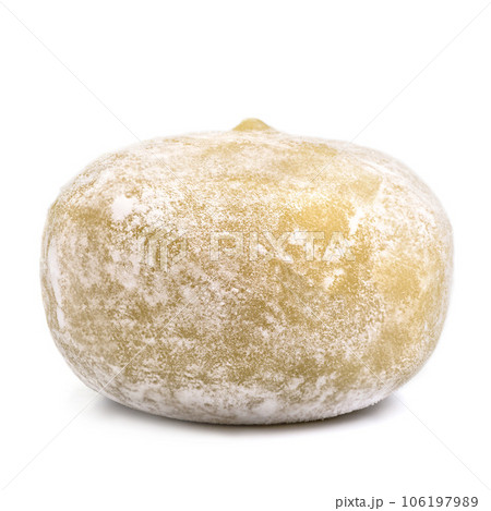 Green Tea Matcha Mochi Ice Cream on a White Background Green Tea Matcha Mochi Ice Cream on a White Background 106197989