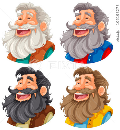 Smiling Lumberjack Old Man Cartoon Character 106198278