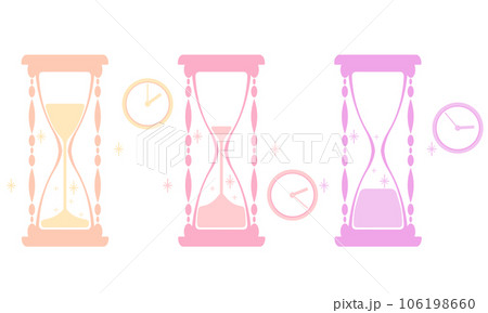 砂時計と時計マークのイラスト 砂時計と時計マークのイラスト 106198660
