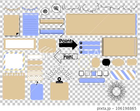 Speech balloon and treatment set / blue 106198865