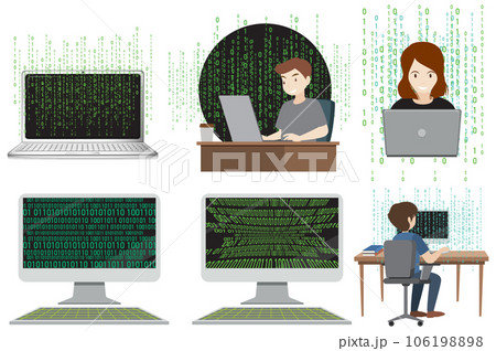 Set of mix the computer code 106198898
