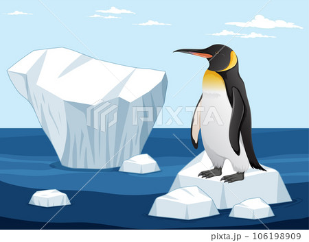 Penguin Standing on Ice in Arctic Penguin Standing on Ice in Arctic 106198909