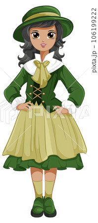 Cute Woman in Vintage Outfit 106199222