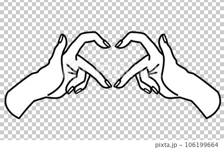 hand sign in heart shape hand sign in heart shape 106199664