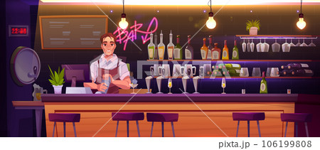 Pub or bar counter vector illustration background Pub or bar counter vector illustration background 106199808
