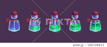 Chemical laboratory potion bottle game animation Chemical laboratory potion bottle game animation 106199823